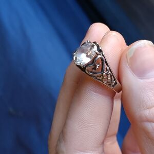 Elegant Silver Heart Design Ring